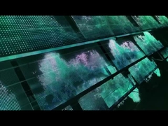 Panel tampilan LED transparan fleksibel Kaca jendela perekat LED layar film transparan