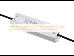 Dalam ruangan dan luar ruangan 400W 12V Led Driver Led Power Supply Kualitas tinggi IP67 Waterproof untuk lampu dekoratif