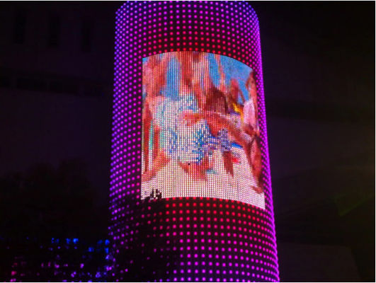 Christmas Decoration LED Mesh Display Screen with IP67 Protection Grade and Remote Control