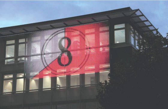 Commercial LED Mesh Screen with Video Display Function and 144pcs/m2 Lamp Quantity