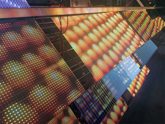 Transparent Led Screen Display  Glass Adhesive Wall Indoor P20 DC5V Transparent Flexible Film Led Screen