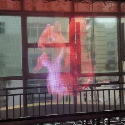 Film Led Display Led Film Screen P16 Placa Flexible Soft Module Transparent Led Screen