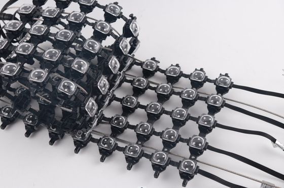 Outdoor Waterproof IP67 DC24V DMX512 P62.5 RGB Flexible Led Mesh Curtain