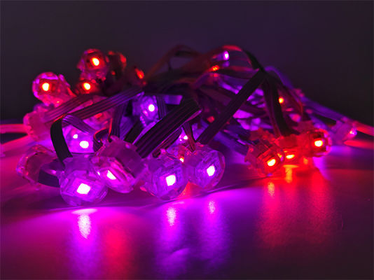 Hot selling 20mm colorful smart 0.4w 12v outdoor string lights Christmas decorative lights