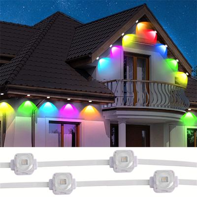 1.5W IP67 RGBW Outdoor And Indoor Intelligent Christmas Track Lights Wifi Smart Phone Led Eaves Lights