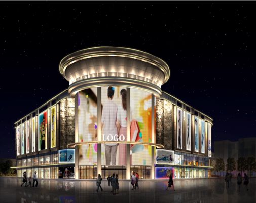 Light Weight Flexible Led Mesh Display Building Outdoor Curtain for Digital Signage and Displays