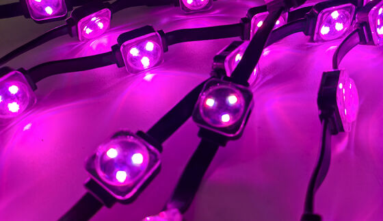 30mm 12V IP67 Waterproof LED Point Light with 120 Degree Beam Angle and RGBW Color Made of PC Material