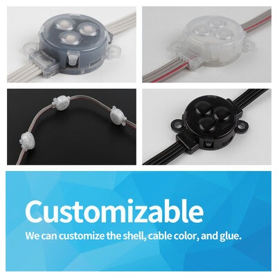 30mm 12V IP67 Waterproof LED Point Light with 120 Degree Beam Angle Made of PC Material