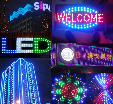Tipe Peluru IP67 Tahan Air 12MM LED Pixel Full Color RGB Dialamatkan Secara Individual