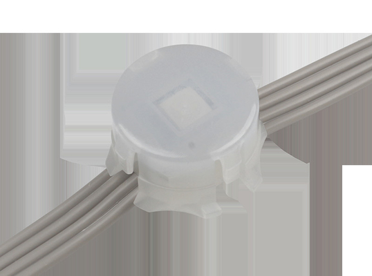 SMD5050 Outdoor RGB LED Point Light 120 Derajat Sudut Sinar 0.3W DC12V Tubuh PC
