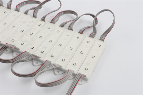 Modul Injeksi LED RGB 3535 SMD Penuh Warna 78 * 18MM IP67 DC12V 0,75W Tahan Air