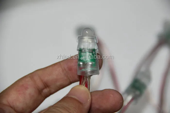 DC12V 0.2W IP67 LED Pixel Light Single Color 9mm Exposed String Untuk Pohon Natal