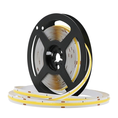 IP20 High Density 24v 10W CRI90 Dotless Flexible Cob Led Strip Lights Untuk Dekorasi Rumah
