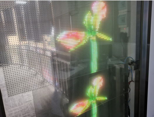 Soft P8 Transparan LED Screen Indoor Full Color Transparan Fleksibel LED Display