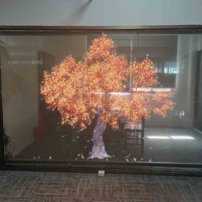 Adhesive Super Slim Flexible Transparent LED Film Iklan LED Layar Tampilan