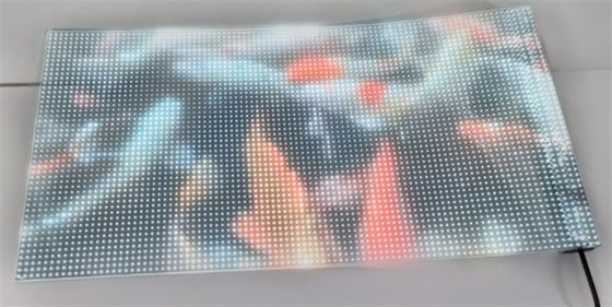 RGB Warna LED Layar Film Transparan Indoor / Outdoor Display Video Screen