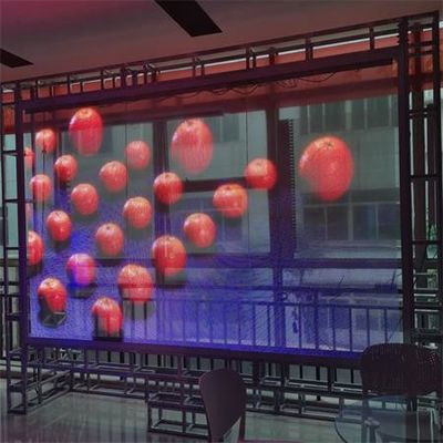 Film Led Display Led Film Screen P16 Placa Fleksibel Soft Module Transparan Led Screen