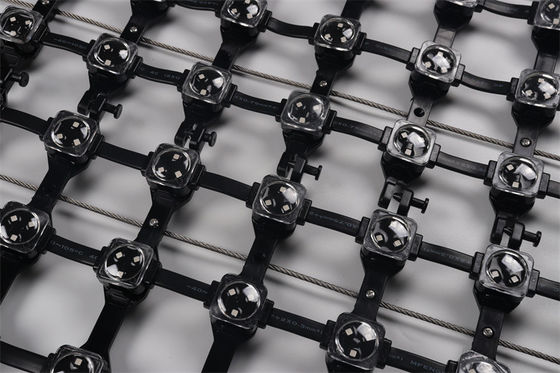 Outdoor LED Mesh Display Screen Full Color P50 DC12V 25MM RGB 1000mm*1000mm Panel Size