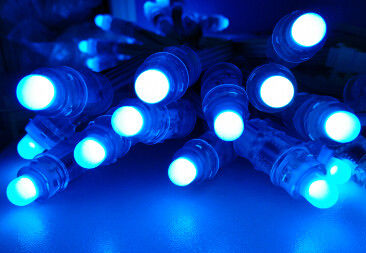 Bullet Type 12MM Led Pixel, F8 DC05V RGB penuh Warna LED Pxiel String Light