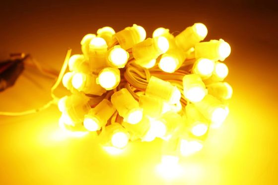 Desain terbaru Outdoor kuning Hiburan Pixel LED 12V 9MM Dekoratif LED Pixel Light
