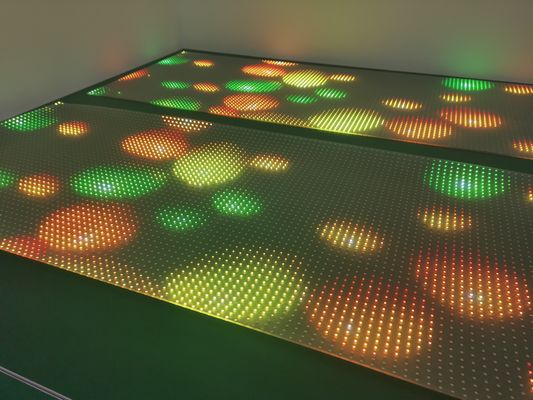 Super Slim Fleksibel transparan LED Film Adhesive Iklan LED Tampilan untuk penggunaan toko ritel DC5V P4