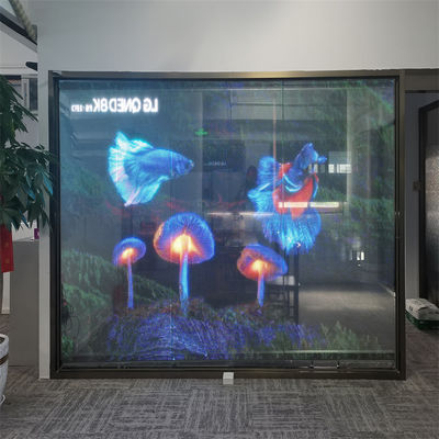 Screen Film Transparan LED yang Disesuaikan untuk Video Wall Iklan P6DC5V WE1314RGB 16bit
