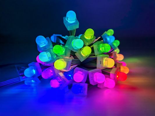 Outdoor DC5V 12mm DMX512 Square LED Pixel Light Dengan Perlindungan IP67 Dan Sudut Tampilan 160 Degree
