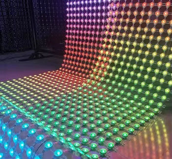 3in1 SMD3535*3 Programmable Full-Color LED Mesh Display Panel untuk Iklan Kelas Perlindungan IP67