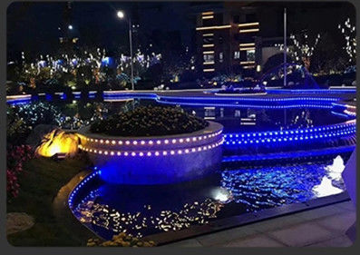 Sumber cahaya titik warna 24V 50mm IP67 lampu piksel dekoratif permanen di luar ruangan