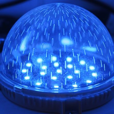 12* SMD3535 merah hijau biru dmx512 80mm sumber cahaya titik lampu pixel dekoratif luar