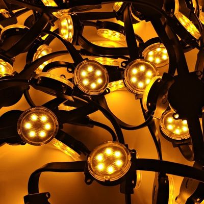Kecerahan Tinggi 50mm Pixel LED Point Light Single DMX 512 Tema Dekorasi Bangunan