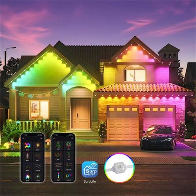Dekorasi Natal Outdoor 160 Led RGBW SMD5050 Lampu Eave dengan remote control