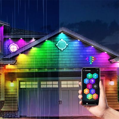 25mm Diameter LED Lampu Eave untuk Dekorasi Natal, IP67 RGB Point Light Source Lampu String