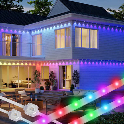 CE Sertifikasi IP67 Waterproof RGBIC Smart Earves Light untuk Atap Rumah Luar Ruang