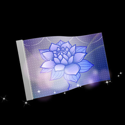 P10 Layar film transparan LED fleksibel 960mm*240mm dengan tipe instalasi gantung