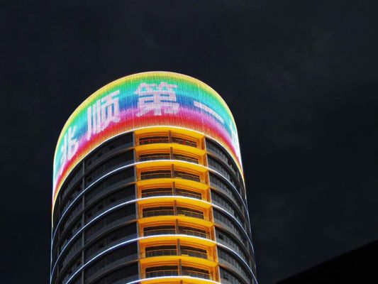 Epistar LED Chip Net Video Wall Soft Flexible Advertising LED Display Screen untuk ruangan dan luar ruangan