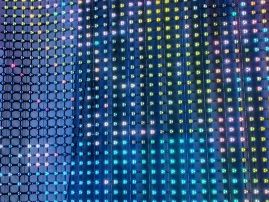Layar Iklan Luar Programmable Soft LED Mesh Display dengan Perlindungan IP67 dan Kontrol DMX512