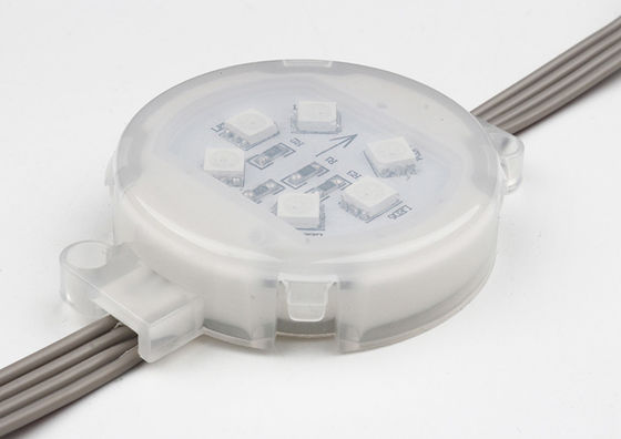 RGB Multi Color Changing LED Pixel Point Light 24V SMD5050 50mm untuk Bangunan Rumah IP67 Waterproof Outdoor Lighting