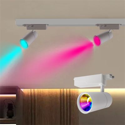 Langit-langit 40W LED Track Light Warna berkedip Bebas Cahaya Untuk Mall Pencahayaan