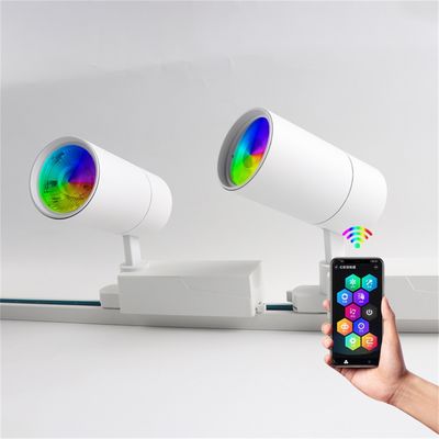 360 Lampu jalur LED bergerak yang dapat disesuaikan untuk lampu jalur yang dibongkar Lampu kepala bergerak Lampu dalam sistem pencahayaan jalur