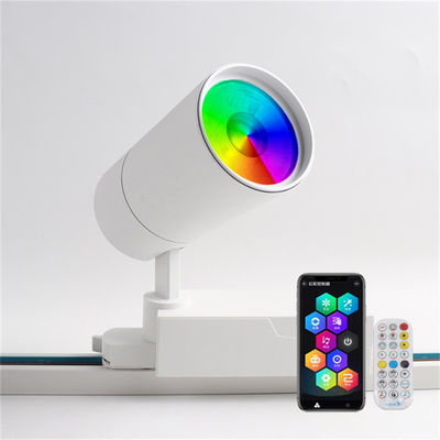 Modern 40W RGBW 220V LED Adjustable Track Light dengan Wifi Control dan DC24V Rail Lighting System