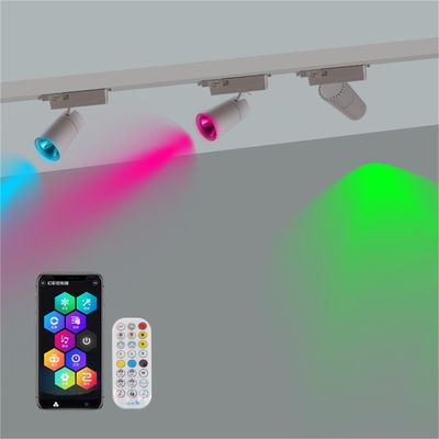 Indoor Hall Ceiling Mounted LED Track Lampu 24V 40W Dimmable RGBW Warna