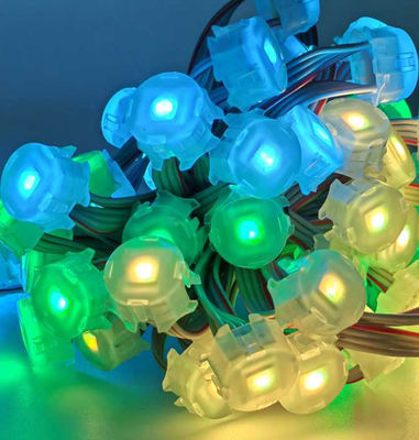 20mm DC 12V Digital RGB LED Pixel Light Untuk Mall Belanja, String Pixel LED