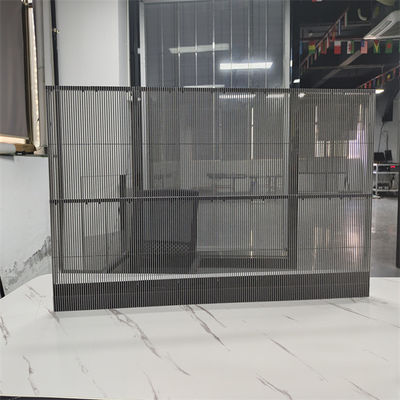 Outdoor Grille Transparent Led Screen P3.91Mesh Large Indoor Advertising Glass Window Easy Installation Led Grille Screen