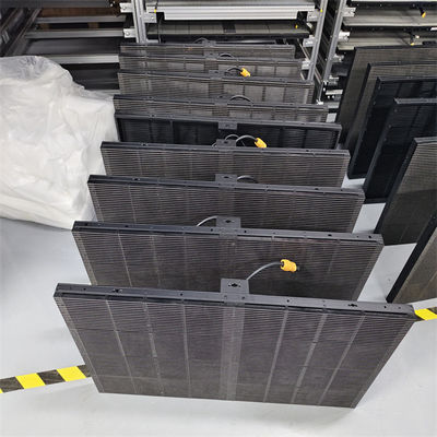 Indoor Aluminum Cabinet Transparent Glass LED Mesh Screen for Elevator Advertising in Shopping Malls and Retail Stores