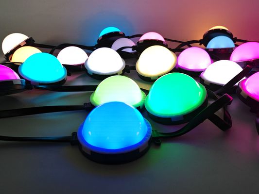 Sumber Cahaya Titik LED RGB 50mm Kecerahan Tinggi Pemasangan Mudah Desain yang Dapat Dialamatkan Fasad Bangunan Panggung Pencahayaan Lanskap