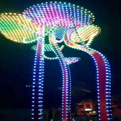 Lampu Titik Piksel Permanen DMX 20mm DC12V Lampu Natal RGB untuk Pemasangan Permukaan