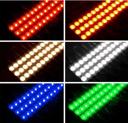 Tanda Modul LED Samsung Bahan PC 12V 1.5W SMD 2835 Warna Tunggal untuk Iklan Luar Ruangan