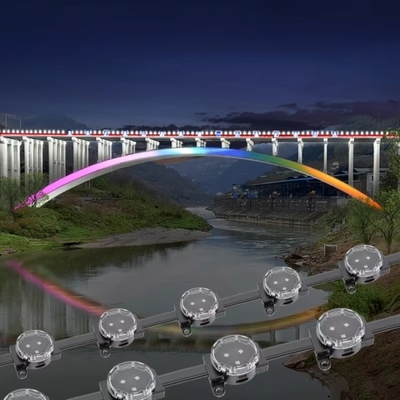 Pabrik Lampu Titik Piksel Luar Ruangan LED Permanen 30mm Sorotan Badan PC untuk Penerangan Rekayasa