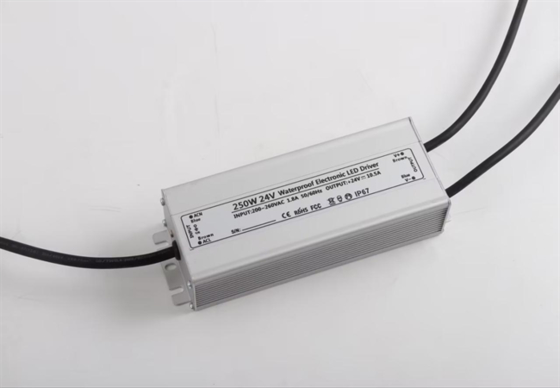 Catu Daya LED Aluminium Tahan Air 300W Efisiensi Tinggi DC12V untuk Penerangan LED